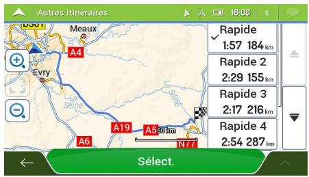 ESSENTIELB EASY ROAD-501 - Sélectionner un autre itinéraire lors de la planification de l'itinéraire - 3