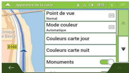 ESSENTIELB EASY ROAD-501 - Paramètres de la vue de navigation - 1
