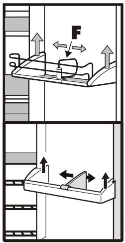 LIEBHERR CTNES 4653 - Pour changer de place les balconnets de porte (selon équipement) - 1