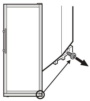 LIEBHERR WK 2927 - Changing over door hinges on glass door appliances - 1