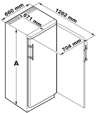 LIEBHERR WK 2927 - Dimensions - 1