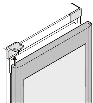 LIEBHERR WK 4126 - Changing over door hinges on glass door appliances - 6