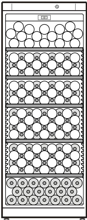 LIEBHERR WK 4126 - Storage diagrams for 750 ml Bordeaux bottles - 4