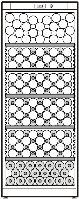 LIEBHERR WK 4126 - Storage diagrams for 750 ml Bordeaux bottles - 3
