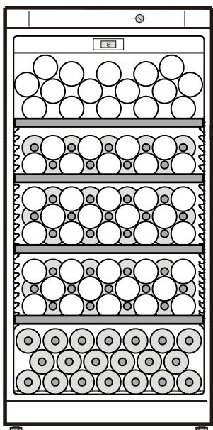 LIEBHERR WK 4126 - Storage diagrams for 750 ml Bordeaux bottles - 2