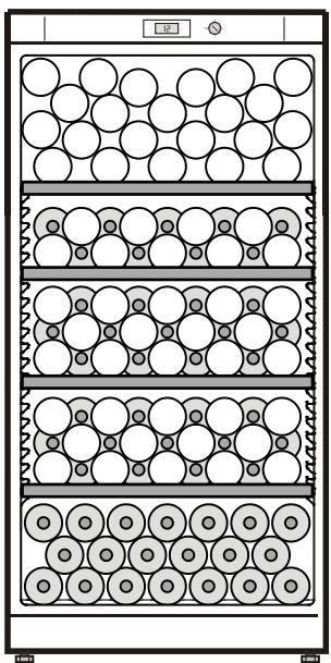LIEBHERR WK 4126 - Storage diagrams for 750 ml Bordeaux bottles - 1