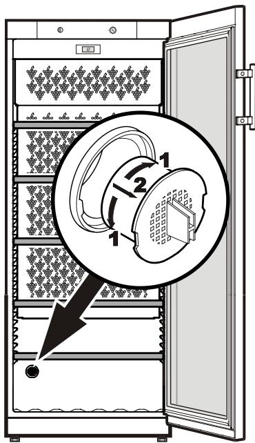 LIEBHERR WK 4126 - Inserting the filter: - 1