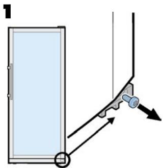 LIEBHERR WKES 4177 - Changing over door hinges - 1