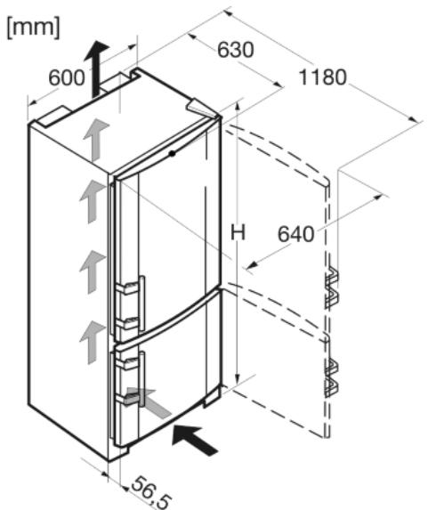 LIEBHERR CBNESF 3733 - External dimensions of the appliance - 1