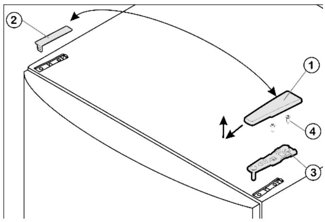 LIEBHERR CBNESF 3733 - Changing over the door hinges - 1