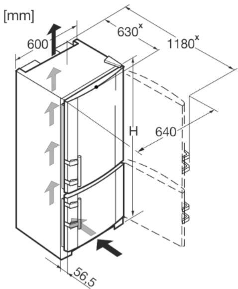 LIEBHERR CBP 3613 COMFORT BIOFRESH - External dimensions of the appliance - 1