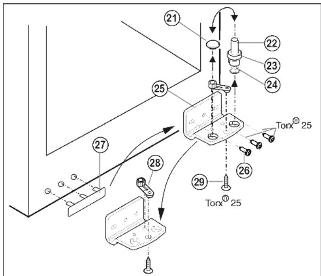 LIEBHERR CBP 3613 COMFORT BIOFRESH - Transferring the lower bearing elements - 1