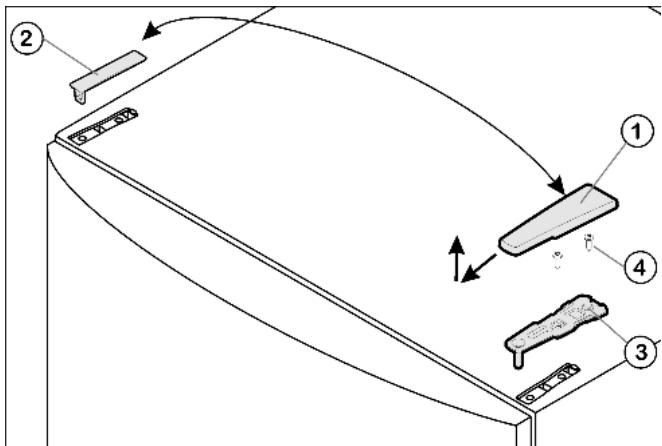 LIEBHERR CP 4023 COMFORT - Changing over the door hinges - 1