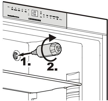 LIEBHERR ECBN 5066 G-1 & ECBN 5066 PREMIUMPLUS BIOFRESH NOFROST - Installing the water filter - 2
