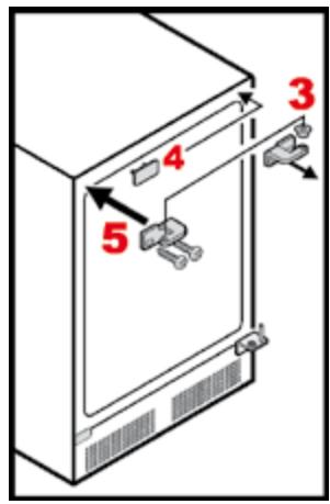 LIEBHERR WTES 1753 VINIDOR - Changing over door hinges - 2