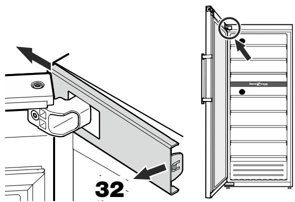 LIEBHERR WTES 5972 VINIDOR - Adjusting the lateral tilt of the door - 1