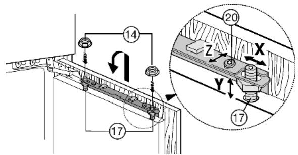 LIEBHERR WTI 2050 VINIDOR - Fasten the appliance in the recess with screws: - 4