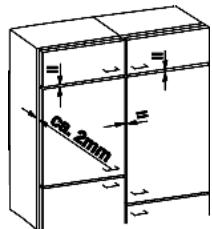 LIEBHERR WTI 2050 VINIDOR - Fasten the appliance in the recess with screws: - 8