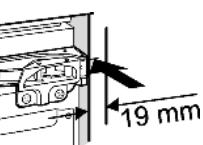 LIEBHERR WTI 2050 VINIDOR - For 19 mm thick unit walls = 562 mm wide recess: - 1