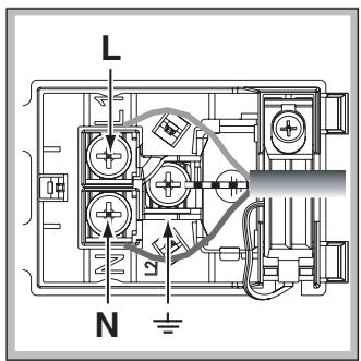 SCHOLTES FL 836G XA - Fitting the power supply cable - 2