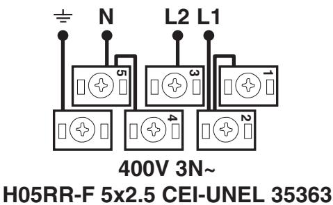SCHOLTES CI 96I I - 230V ~ H05RR-F 3x4 CEI-UNEL 35363 - 3