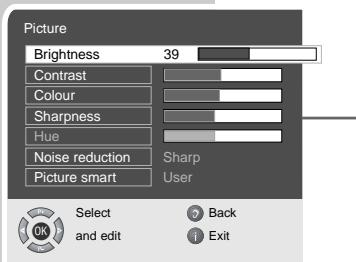 GRUNDIG APOLLO 42 PW 110-7605 TOP - Picture settings - 1
