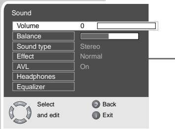 GRUNDIG APOLLO 42 PW 110-7605 TOP - Audio settings - 1