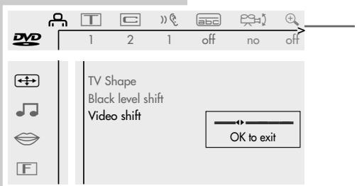 GRUNDIG F.A. PLANAVISION PW 110-8110/9 DOLBY - Adjusting the screen position - 1