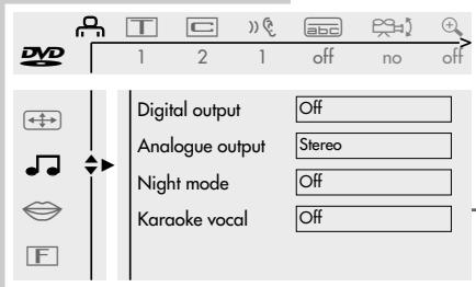 GRUNDIG F.A. PLANAVISION PW 110-8110/9 DOLBY - Sound settings - 1