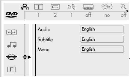GRUNDIG F.A. PLANAVISION PW 110-8110/9 DOLBY - Selecting language menu - 1
