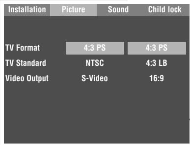GRUNDIG GDP 1100/1 - Selecting the screen format of your television set - 1