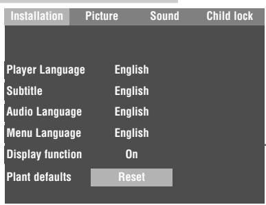 GRUNDIG GDP 1100/1 - Resetting the DVD player to its original condition - 1