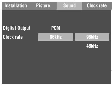 GRUNDIG GDP 1100/1 - Setting the sampling rate - 1