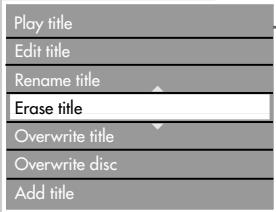GRUNDIG GDR 4500 - Deleting titles (recordings) from the disc - 2