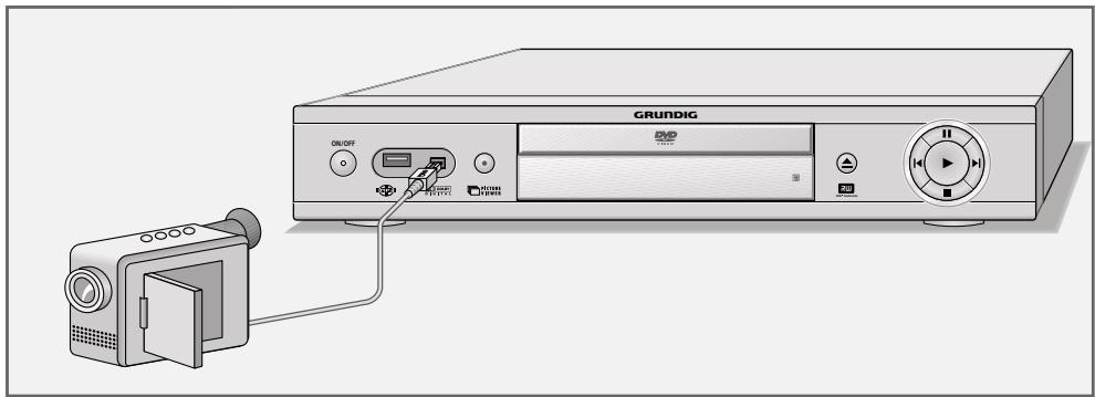 GRUNDIG GDR 4500 - Connecting a camcorder - 1