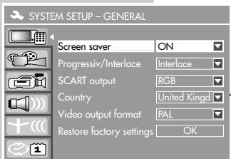 GRUNDIG GDR 4500 - Switching the screen saver on/off - 1
