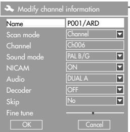 GRUNDIG GDR 4500 - Setting the channel position for a decoder - 1