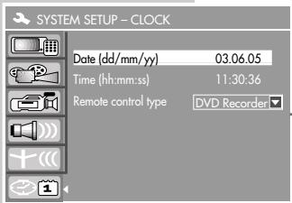 GRUNDIG GDR 4500 - Setting the time and date - 1
