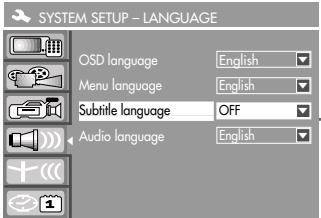 GRUNDIG GDR 4500 - Selecting the language of the DVD menus - 1