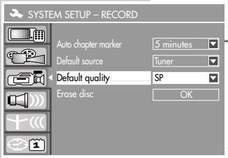 GRUNDIG GDR 4500 - Selecting the input source for recording - 1