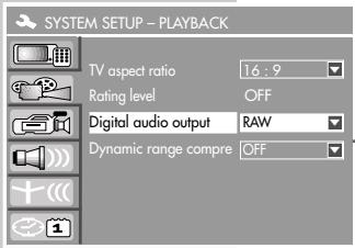 GRUNDIG GDR 4500 - Selecting the digital output - 1