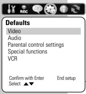 GRUNDIG GDR 6460 VCR SILVER - Setting the signal type for the video output socket - 1