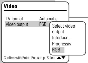 GRUNDIG GDR 6460 VCR SILVER - Setting the signal type for the video output socket - 2