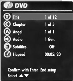 GRUNDIG GDR 6460 VCR SILVER - Select title, chapter or function with the playback menu - 1