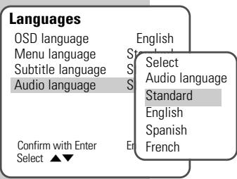 GRUNDIG GDR 6460 VCR SILVER - Selecting the language for the subtitles - 1