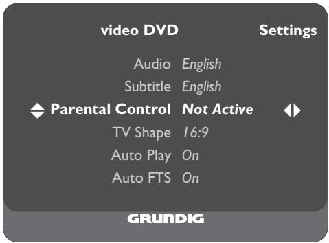 GRUNDIG GDV 100 D (VERS.2) - The child Lock - 2
