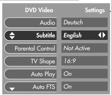 GRUNDIG GDV 110 - Selecting the subtitles language - 1