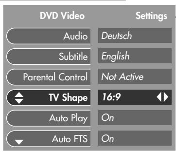 GRUNDIG GDV 110 - Setting the picture format of the TV set - 1