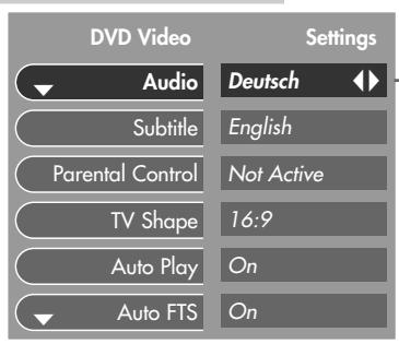 GRUNDIG GDV 110 - Selecting the sound synchronization language - 1
