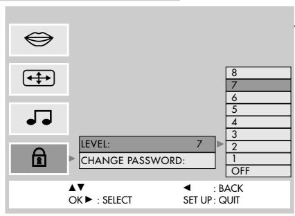 GRUNDIG GDV 120 - Activating the DVD player's parental control system - 1
